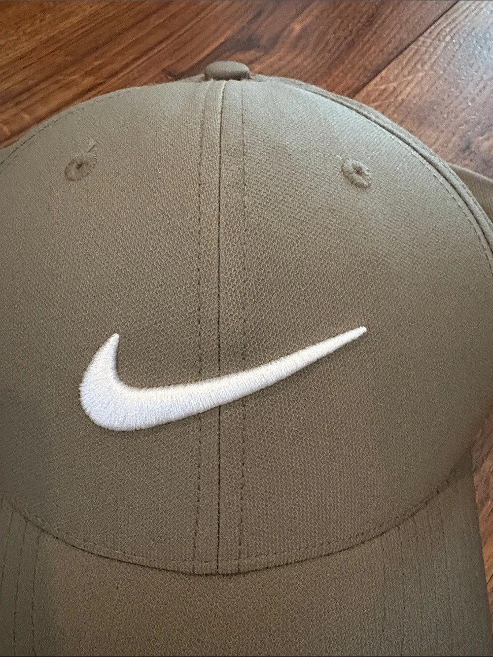 Nike Olive Baseball Cap with White Swoosh